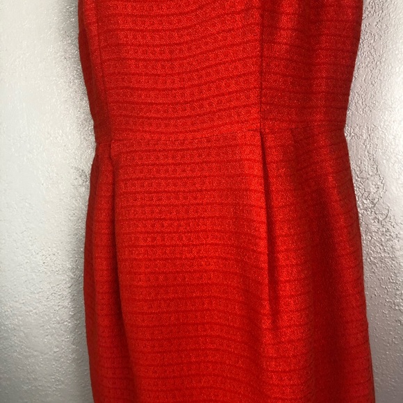 ANN TAYLOR Orange textured sheath dress Sz 4 - Picture 6 of 13